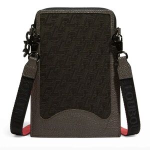 Christian Louboutin Black Messenger Bag with Red Accents